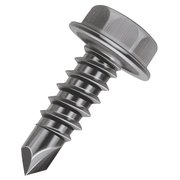 MALCO Self-Drilling Screw, #3 x 1 in, Steel Hex Head Hex Drive, 500 PK BT164T